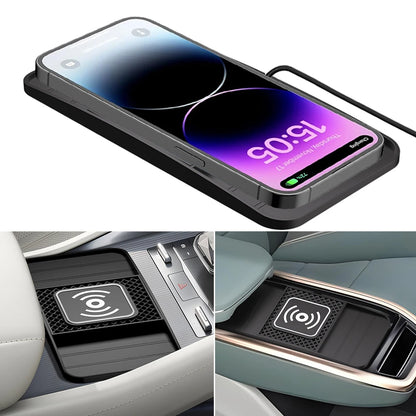 15W Fast Wireless Charging Pad , Non-Slip Rubber Mat for Car Storage, Lightweight USB-Powered Charger Compatible with Phone